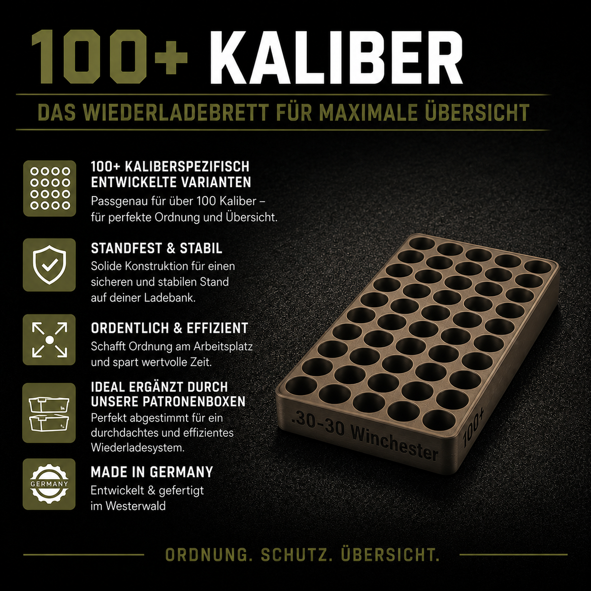 Filamelt Premium Wiederladebrett - Reloading Tray - 3D-Druck aus dem Westerwald