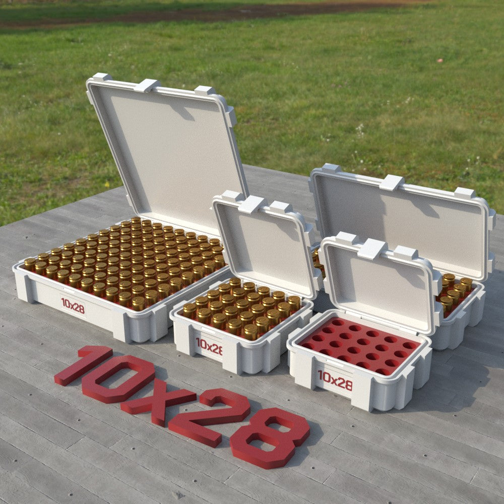Filamelt Munitionsbox / 10x28 / ‘Klappdeckel’ / Patronenbox, Ammo Box - 3D-Druck aus dem Westerwald