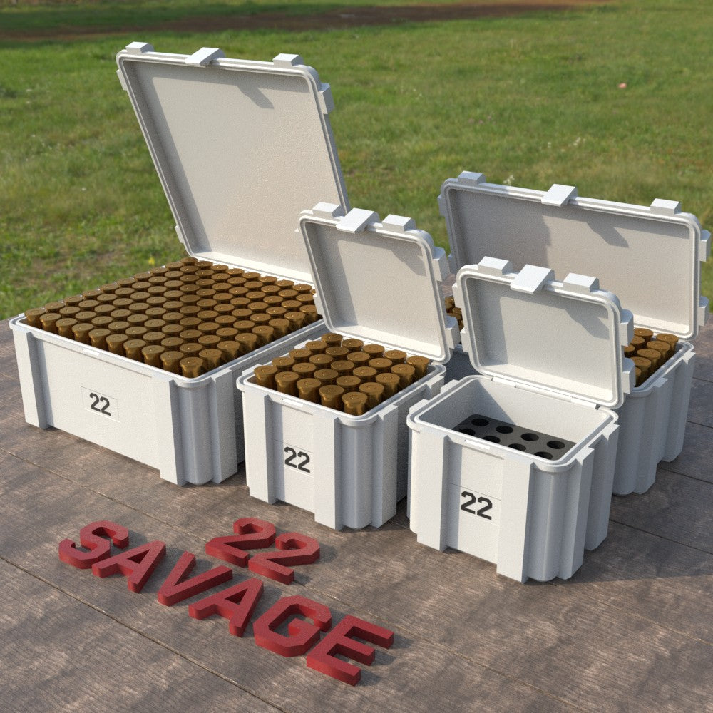 Filamelt Munitionsbox / .22 Savage / ‘Klappdeckel’ / Patronenbox, Ammo Box - 3D-Druck aus dem Westerwald