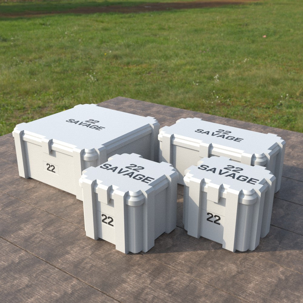 Filamelt Munitionsbox / .22 Savage / ‘Klappdeckel’ / Patronenbox, Ammo Box - 3D-Druck aus dem Westerwald