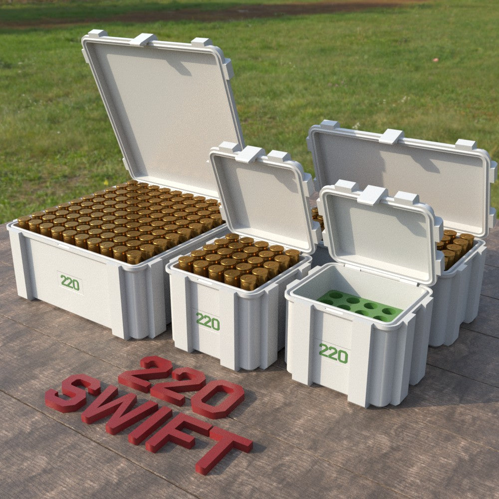 Filamelt Munitionsbox / .220 Swift / ‘Klappdeckel’ / Patronenbox, Ammo Box - 3D-Druck aus dem Westerwald