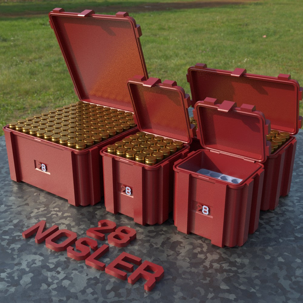 Filamelt Munitionsbox / .28 Nosler / ‘Klappdeckel’ / Patronenbox, Ammo Box - 3D-Druck aus dem Westerwald