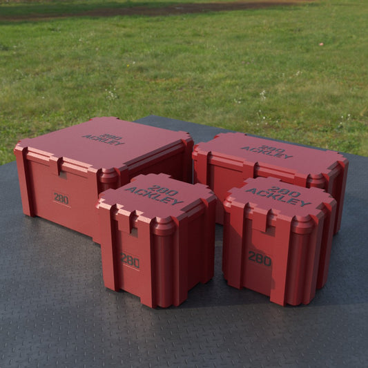 Filamelt Munitionsbox / .280 Ackley / ‘Klappdeckel’ / Patronenbox, Ammo Box - 3D-Druck aus dem Westerwald