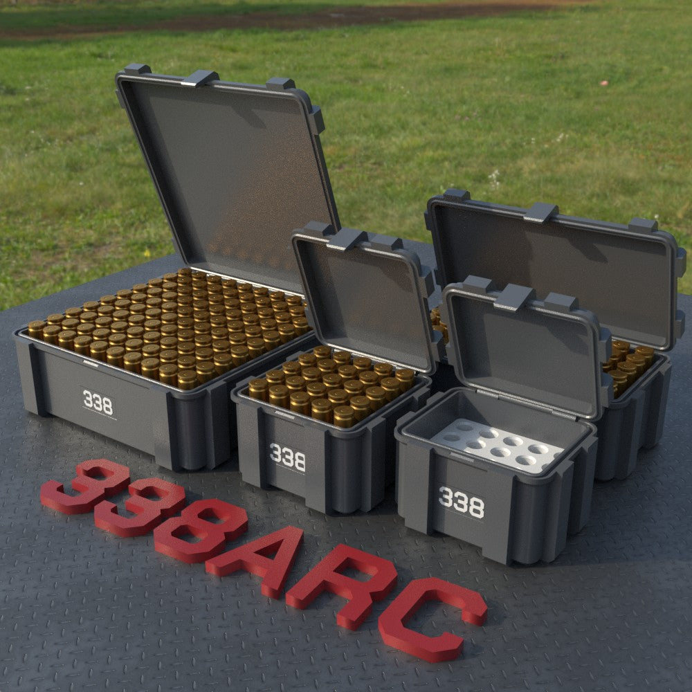 Filamelt Munitionsbox / .338 ARC / ‘Klappdeckel’ / Patronenbox, Ammo Box - 3D-Druck aus dem Westerwald