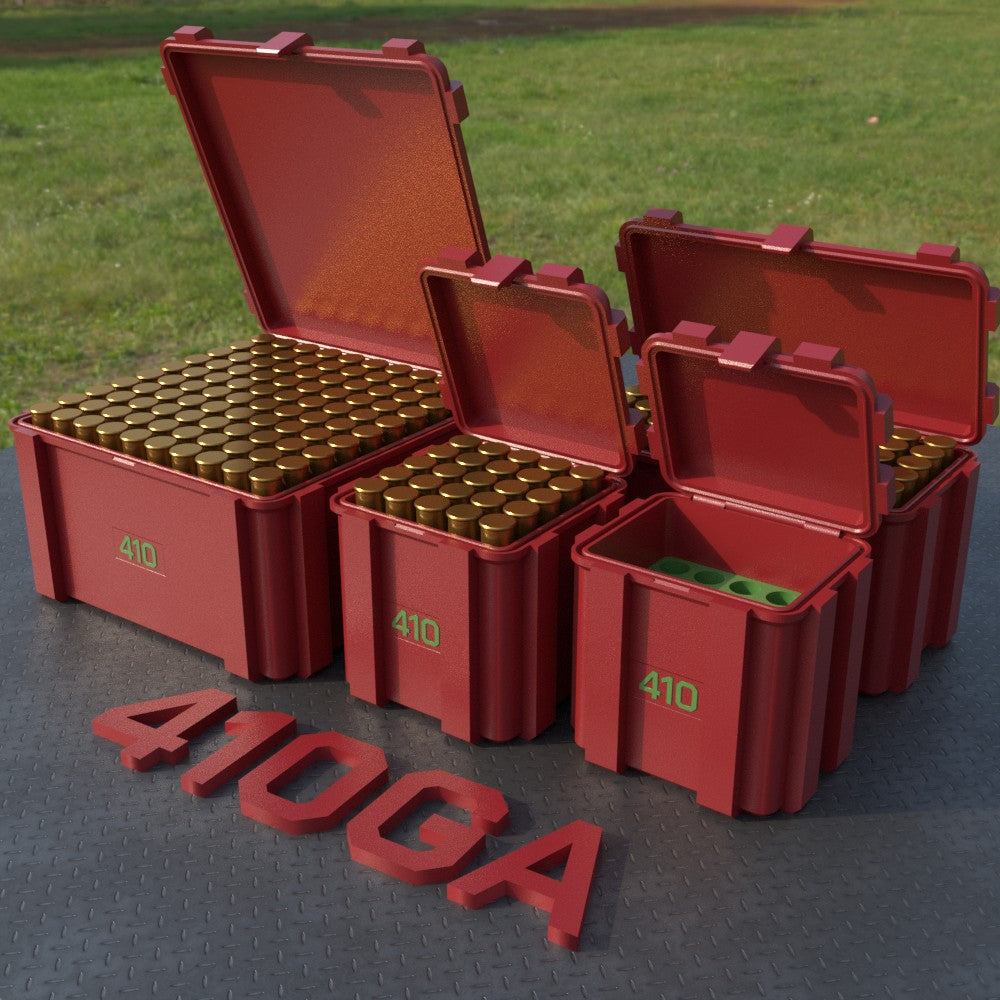 Filamelt Munitionsbox / .410 GA / ‘Klappdeckel’ / Patronenbox, Ammo Box - 3D-Druck aus dem Westerwald