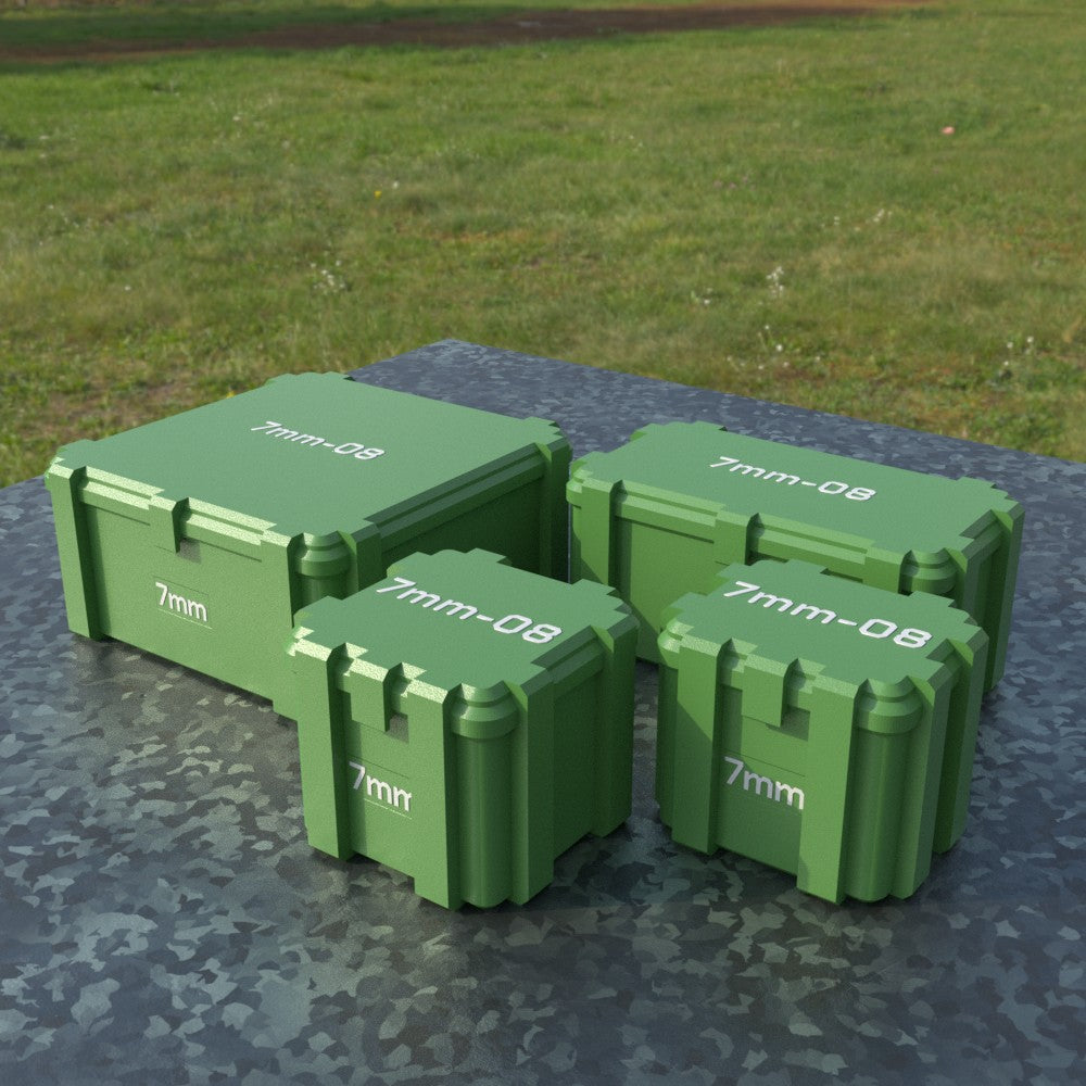 Filamelt Munitionsbox / 7mm-08 REM / ‘Klappdeckel’ / Patronenbox, Ammo Box - 3D-Druck aus dem Westerwald