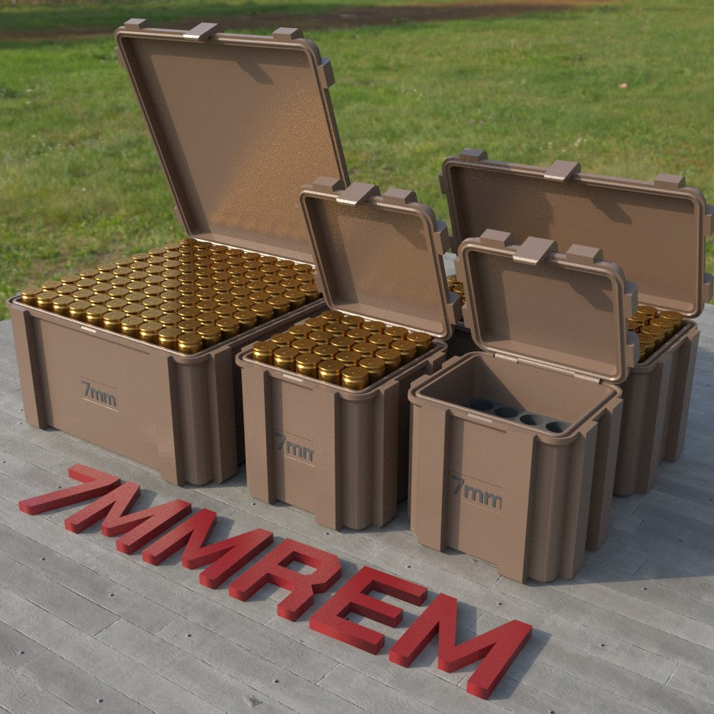 Filamelt Munitionsbox / 7mm Rem Mag / ‘Klappdeckel’ / Patronenbox, Ammo Box - 3D-Druck aus dem Westerwald