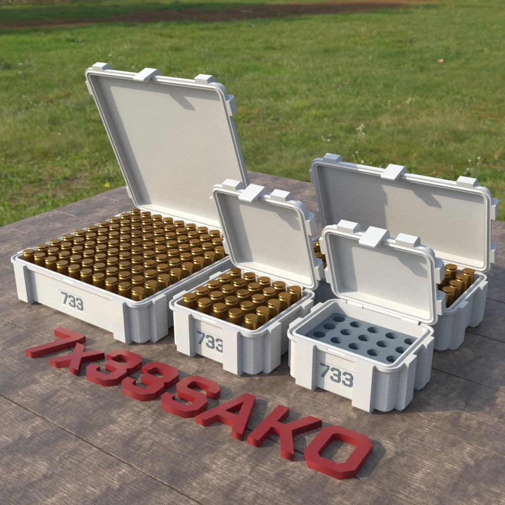 Filamelt Munitionsbox / 7x33mm Sako / ‘Klappdeckel’ / Patronenbox, Ammo Box - 3D-Druck aus dem Westerwald