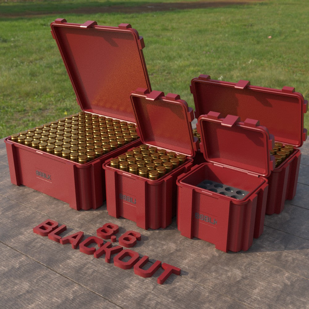 Filamelt Munitionsbox / 8.6 Blackout / ‘Klappdeckel’ / Patronenbox, Ammo Box - 3D-Druck aus dem Westerwald