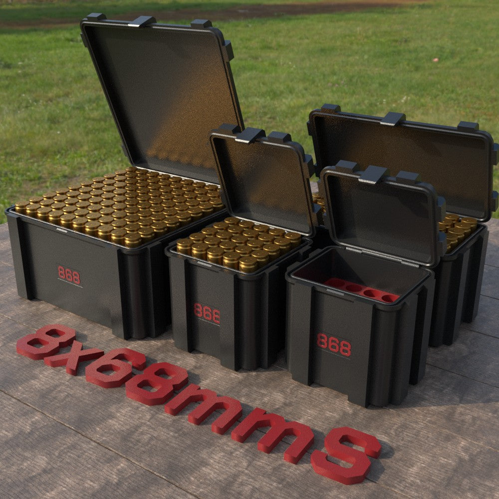 Filamelt Munitionsbox / 8x68mm S / ‘Klappdeckel’ / Patronenbox, Ammo Box - 3D-Druck aus dem Westerwald