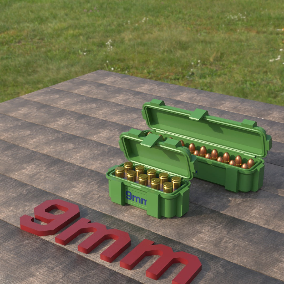 Filamelt Munitionsbox / 9x19mm Para / Luger / ‘Klappdeckel’ / Patronenbox, Ammo Box
