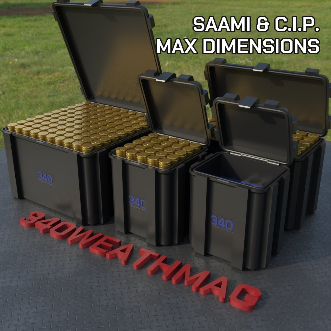 Filamelt Munitionsbox / .340 Weatherby Magnum / ‘Klappdeckel’ / Patronenbox, Ammo Box