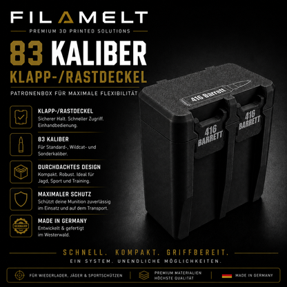 Filamelt Munitionsbox / Patronenbox, Ammo Box - 3D-Druck aus dem Westerwald