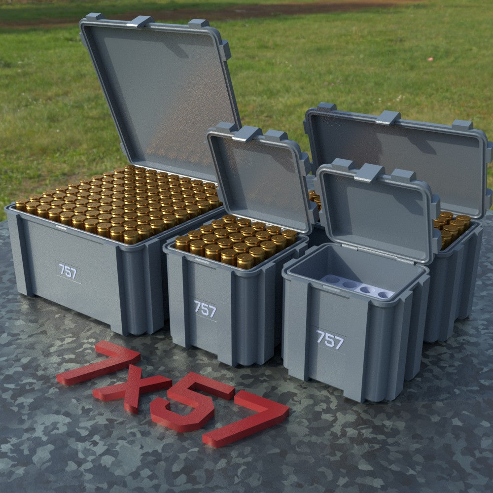 Filamelt Munitionsbox / 7x57 / ‘Klappdeckel’  / Patronenbox, Ammo Box - 3D-Druck aus dem Westerwald