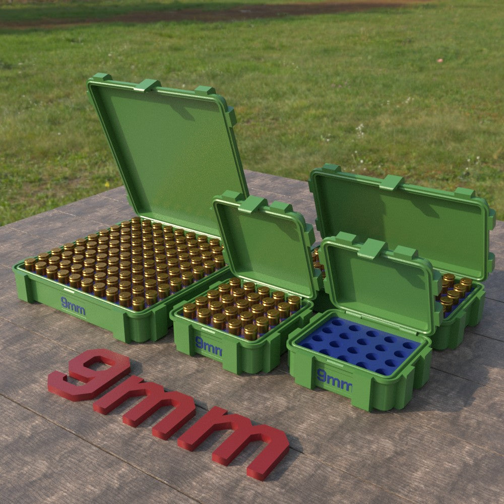 Filamelt Munitionsbox / 9x19mm Para / Luger / ‘Klappdeckel’  / Patronenbox, Ammo Box - 3D-Druck aus dem Westerwald