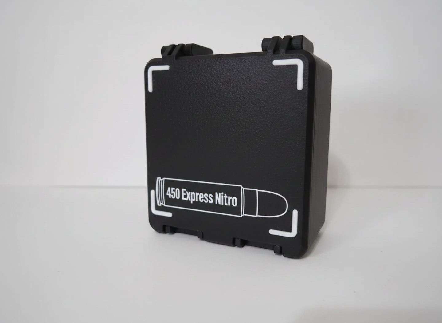 Filamelt Munitionsbox / 450 Nitro Express / 'Klappdeckel' / Patronenbox, Ammo Box - 3D-Druck aus dem Westerwald