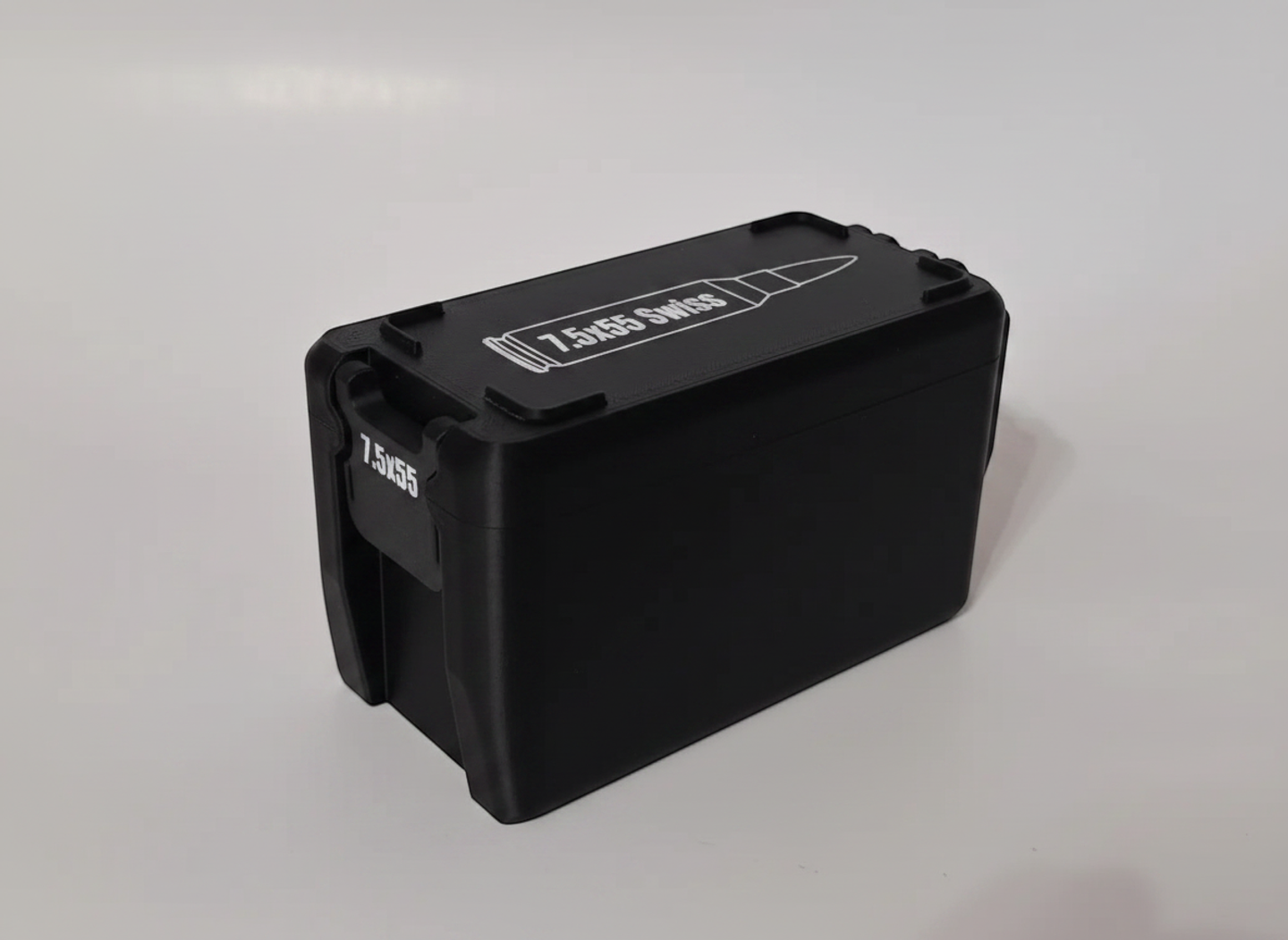 Filamelt Munitionsbox / 7.5x55 / 'Klappdeckel' / Patronenbox, Ammo Box - 3D-Druck aus dem Westerwald