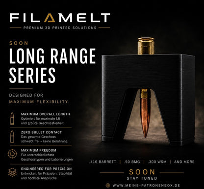 Filamelt Munitionsbox / 'Klappdeckel Long Range' / Patronenbox, Ammo Box - 3D-Druck aus dem Westerwald