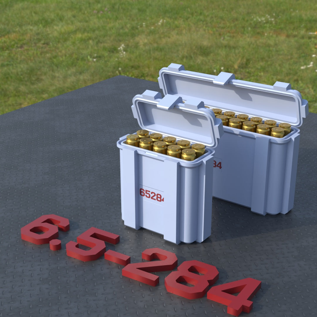 
Filamelt Munitionsbox / 6.5-284 Norma / ‘Klappdeckel’  / Patronenbox, Ammo Box