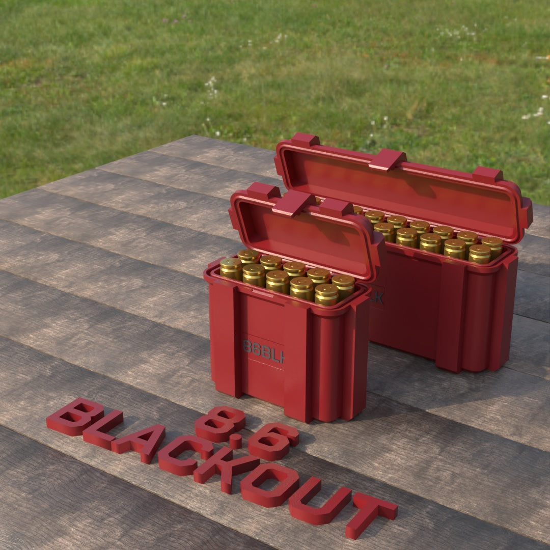 Filamelt Munitionsbox / 8.6 Blackout / ‘Klappdeckel’  / Patronenbox, Ammo Box