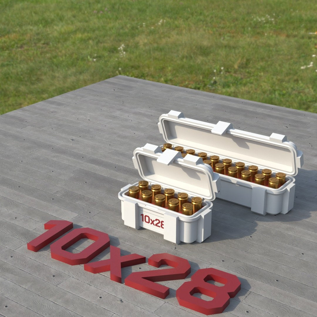 Filamelt Munitionsbox / 10x28 / ‘Klappdeckel’  / Patronenbox, Ammo Box