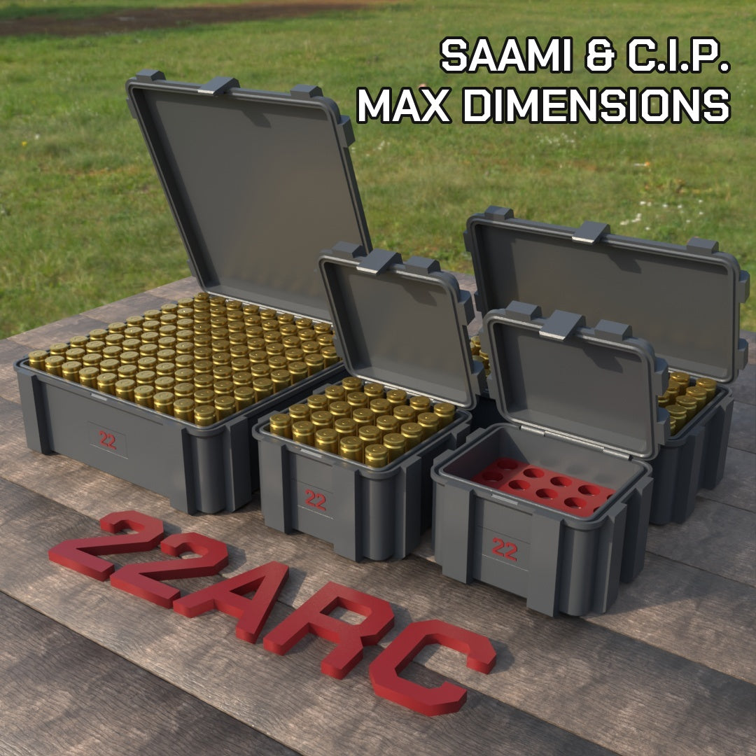 
Filamelt Munitionsbox / .22 ARC / ‘Klappdeckel’  / Patronenbox, Ammo Box