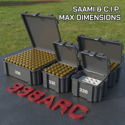 Filamelt Munitionsbox / .338 ARC / ‘Klappdeckel’  / Patronenbox, Ammo Box