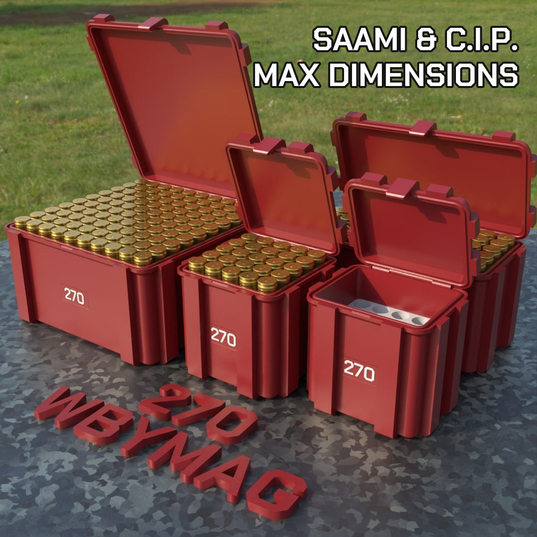 
Filamelt Munitionsbox / .270 Weatherby Magnum / ‘Klappdeckel’  / Patronenbox, Ammo Box