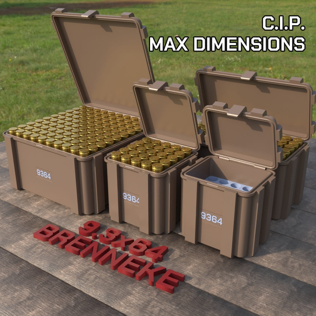 Filamelt Munitionsbox / 9.3x64 Brenneke / ‘Klappdeckel’  / Patronenbox, Ammo Box