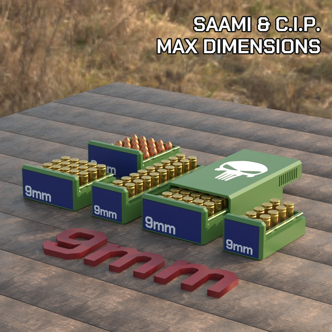 Filamelt Munitionsbox / 9x19mm Para / Luger / ‘Schiebedeckel’  / Patronenbox, Ammo Box