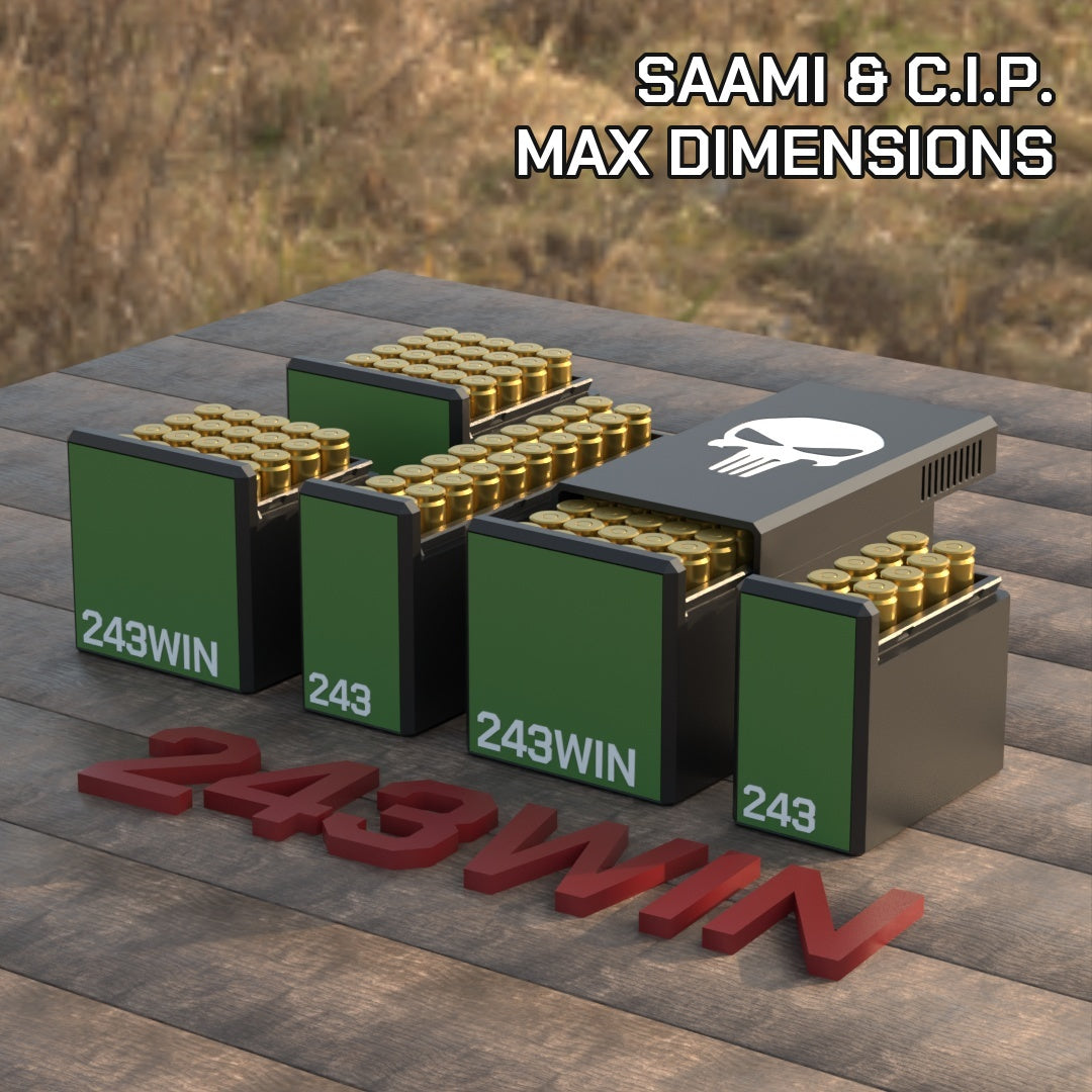 
Filamelt Munitionsbox / .243 Win / ‘Schiebedeckel’  / Patronenbox, Ammo Box