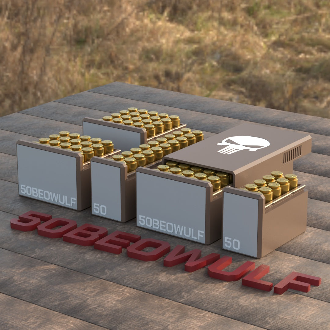
Filamelt Munitionsbox / .50 Beowulf / ‘Schiebedeckel’  / Patronenbox, Ammo Box