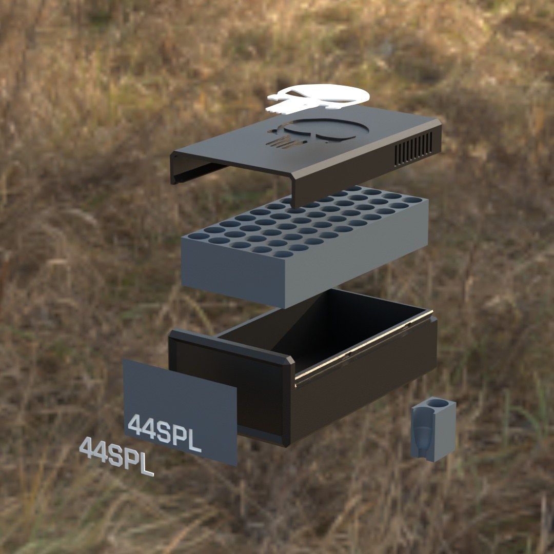 Filamelt Munitionsbox / .44 Special / ‘Schiebedeckel’  / Patronenbox, Ammo Box