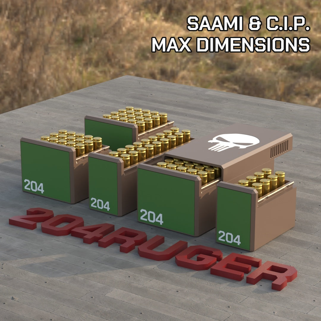 Filamelt Munitionsbox / .204 Ruger / ‘Schiebedeckel’  / Patronenbox, Ammo Box