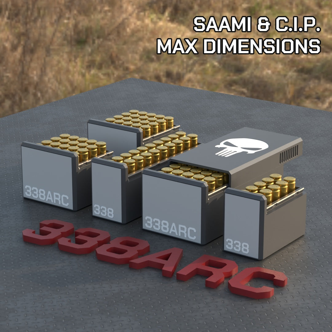 
Filamelt Munitionsbox / .338 ARC / ‘Schiebedeckel’  / Patronenbox, Ammo Box