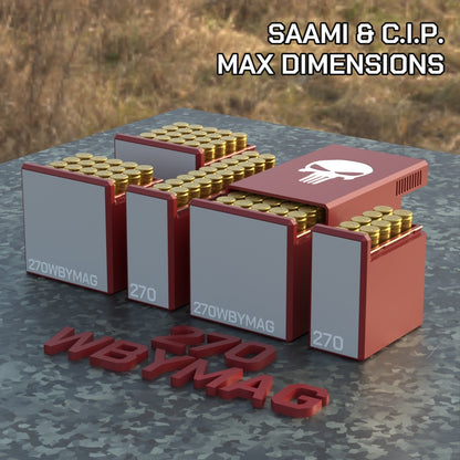 Filamelt Munitionsbox / .270 Weatherby Magnum / ‘Schiebedeckel’  / Patronenbox, Ammo Box