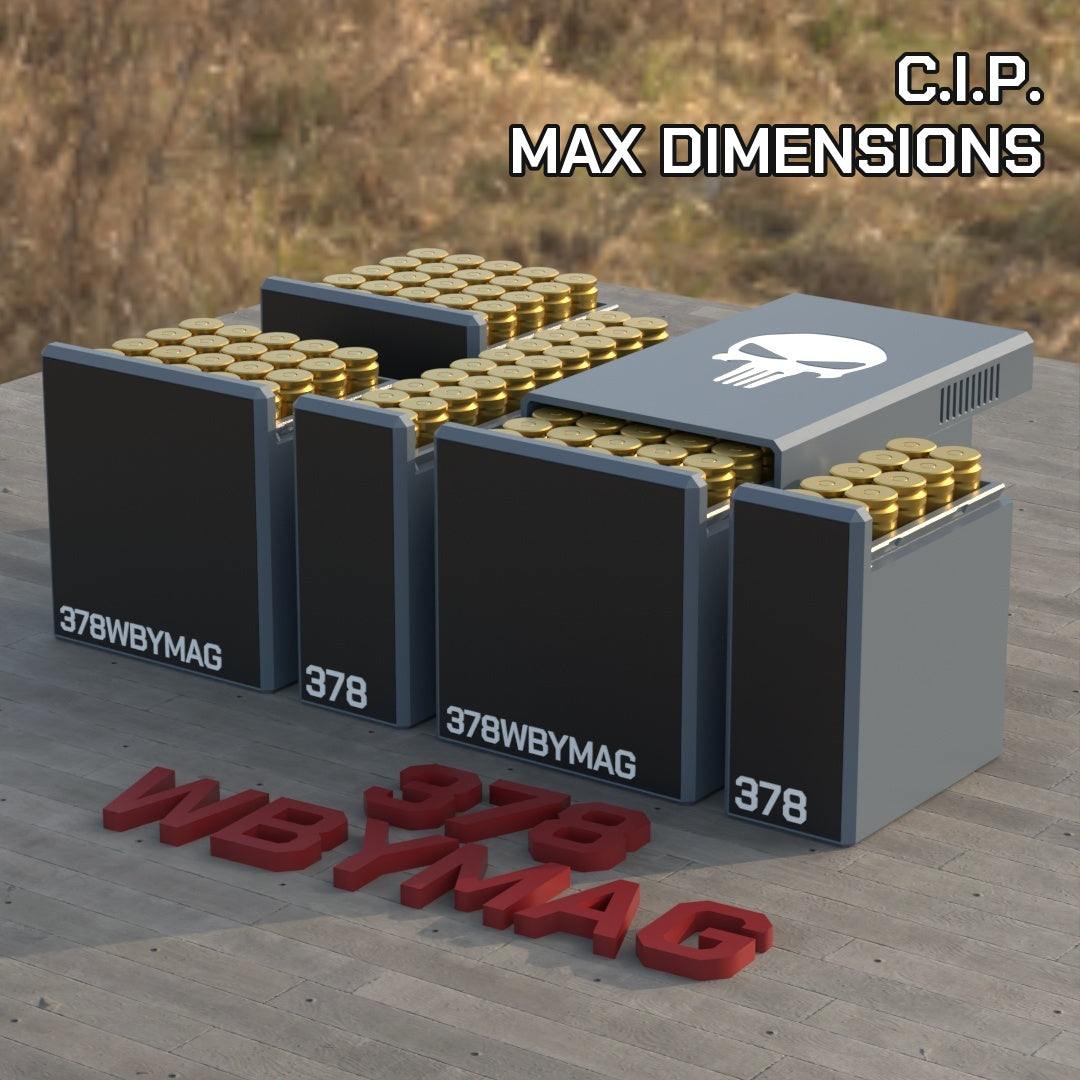 Filamelt Munitionsbox / .378 Weatherby Magnum / ‘Schiebedeckel’  / Patronenbox, Ammo Box