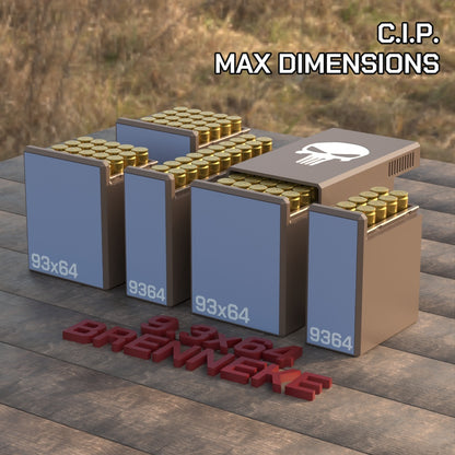 Filamelt Munitionsbox / 9.3x64 Brenneke / ‘Schiebedeckel’  / Patronenbox, Ammo Box
