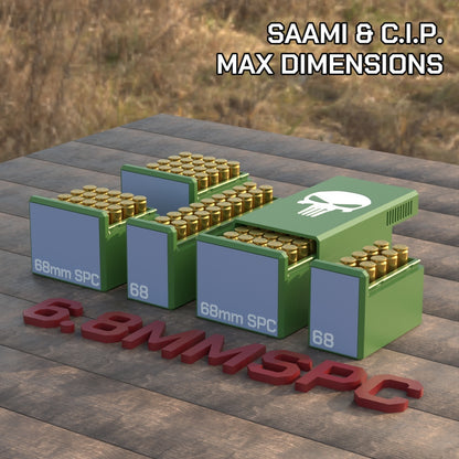 Filamelt Munitionsbox / 6.8 mm Remington SPC / ‘Schiebedeckel’  / Patronenbox, Ammo Box