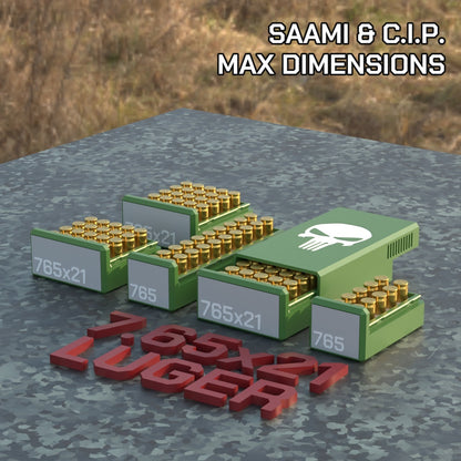 Filamelt Munitionsbox / 7.65x21mm / ‘Schiebedeckel’  / Patronenbox, Ammo Box